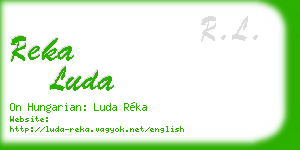 reka luda business card